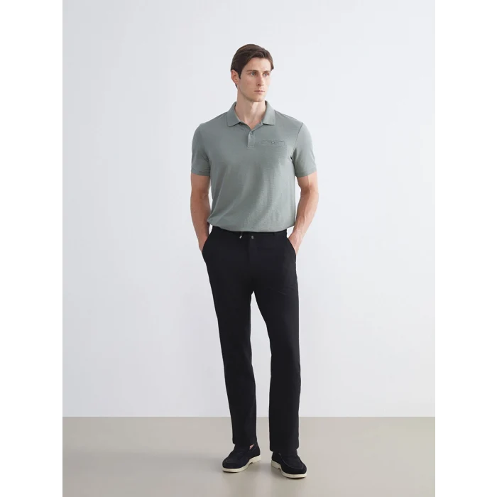 LCWAIKIKI Classic Yeşil Polo Yaka Pike Erkek Tişört