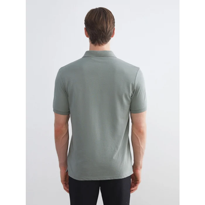 LCWAIKIKI Classic Yeşil Polo Yaka Pike Erkek Tişört