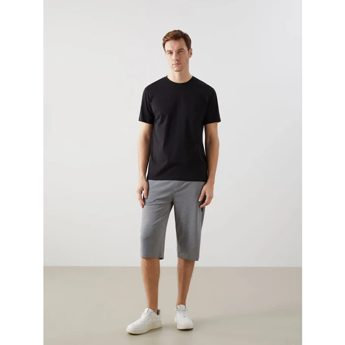 LCWAIKIKI Classic Gri Standart Kalıp Erkek Bermuda Şort