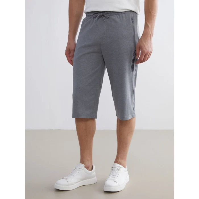 LCWAIKIKI Classic Gri Standart Kalıp Erkek Bermuda Şort