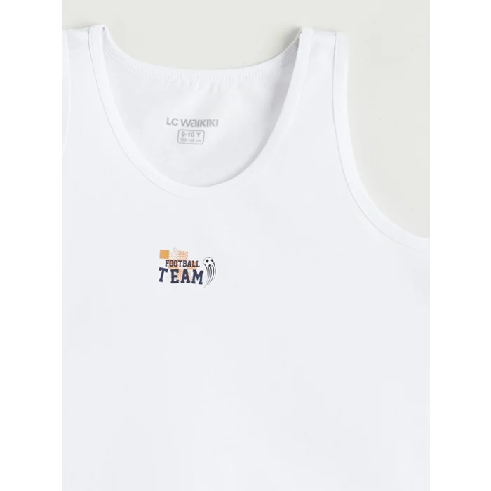 LCW Kids Beyaz Bisiklet Yaka Erkek Çocuk Atlet 2li