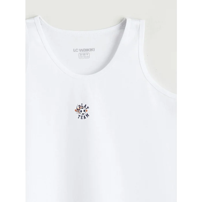 LCW Kids Beyaz Bisiklet Yaka Erkek Çocuk Atlet 2li