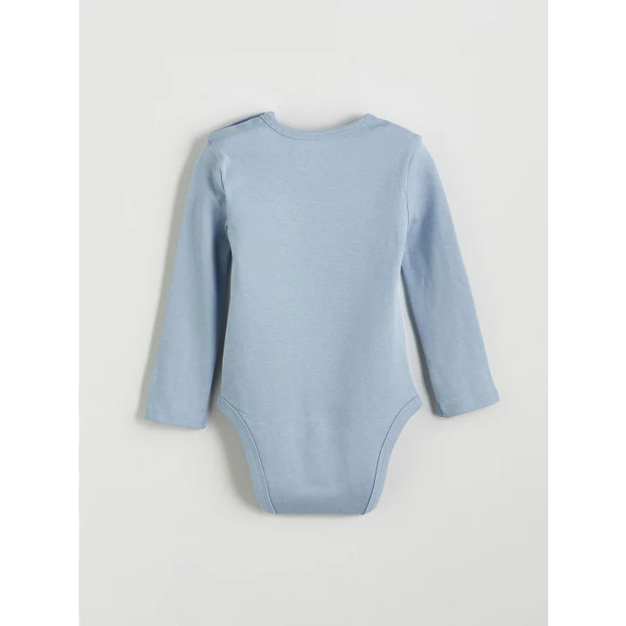 LCW baby Mavi Baskılı Erkek Bebek Çıtçıtlı Body 2li