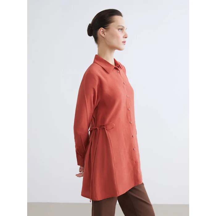 LCWAIKIKI Classic Kahverengi Kadın Gömlek Tunik