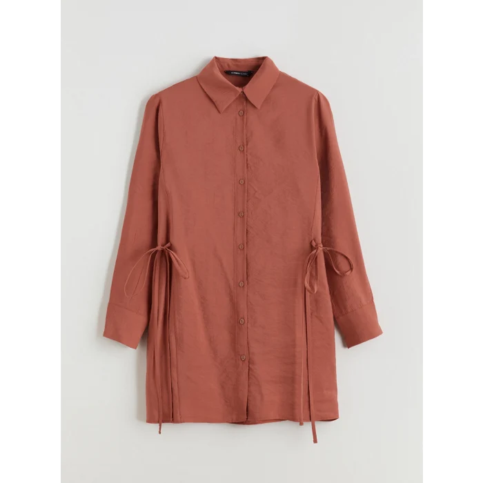 LCWAIKIKI Classic Kahverengi Kadın Gömlek Tunik