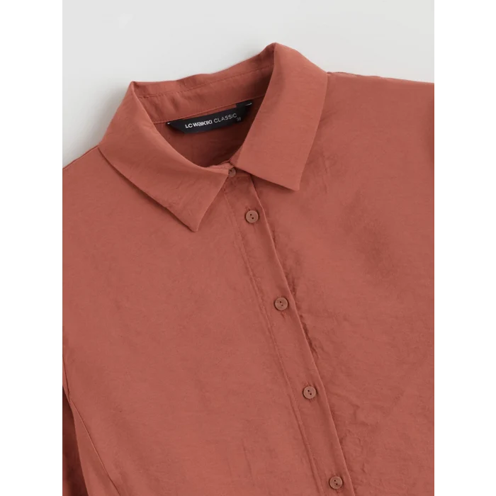 LCWAIKIKI Classic Kahverengi Kadın Gömlek Tunik