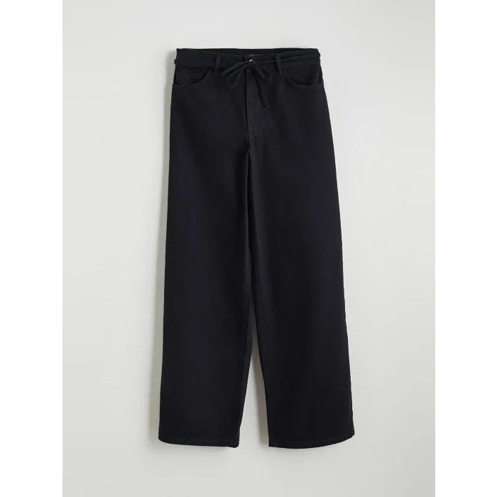 LCW Jeans Siyah Baggy Fit Kadın Jean Pantolon