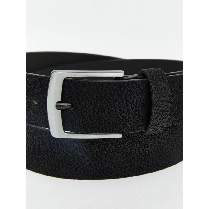 LCW ACCESSORIES Siyah Deri Görünümlü Erkek Çocuk Kemer
