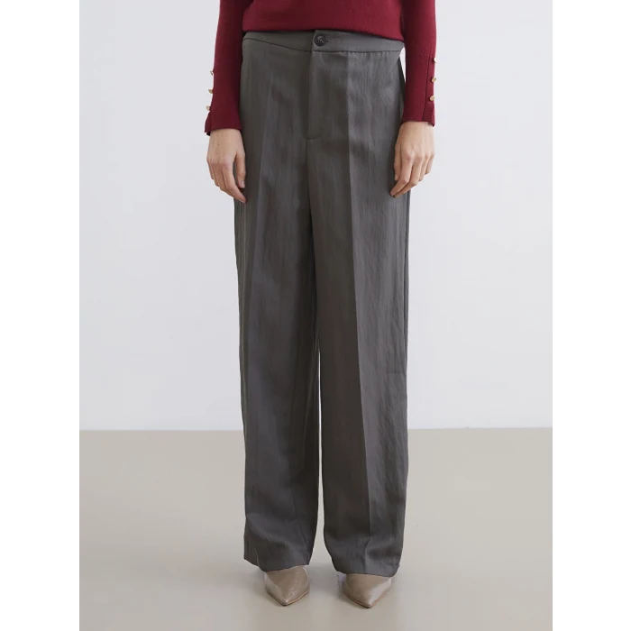 LCW Vision Antrasit Dar Fit Geniş Paça Kadın Pantolon