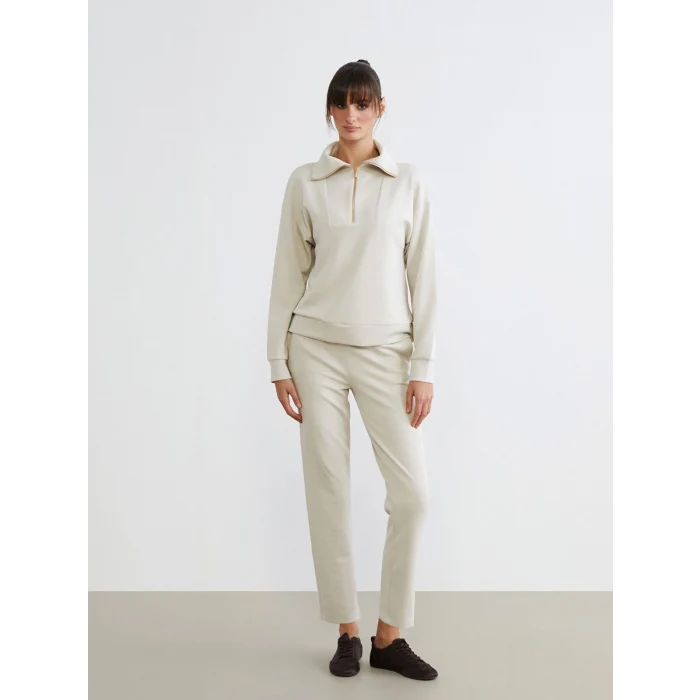 LCW Vision Gri Beli Lastikli Kadın Eşofman Altı