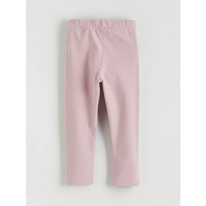 LCW Kids Ekru Beli Lastikli Kız Çocuk Tayt 2li