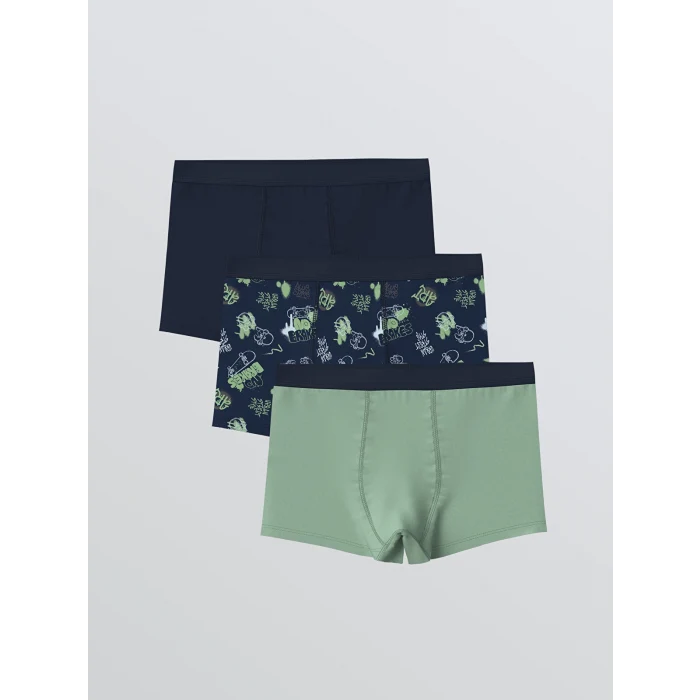 LCW Kids Lacivert Erkek Çocuk Boxer 3lü