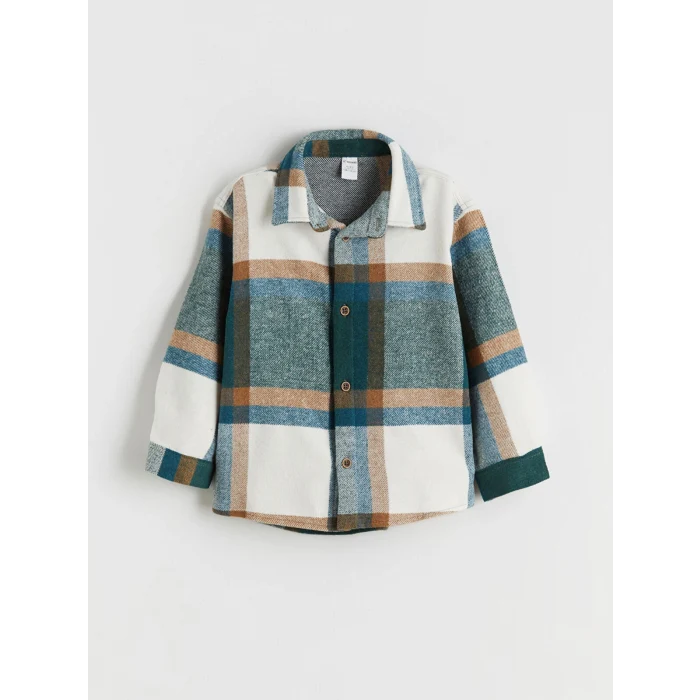 LCW Kids Yeşil Ekose Erkek Çocuk Oduncu Gömlek