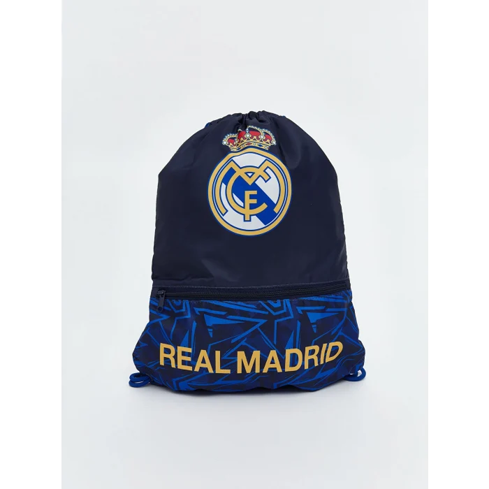 LCW ACCESSORIES Lacivert Real Madrid Baskılı Erkek Çocuk İpli Sırt Çantası