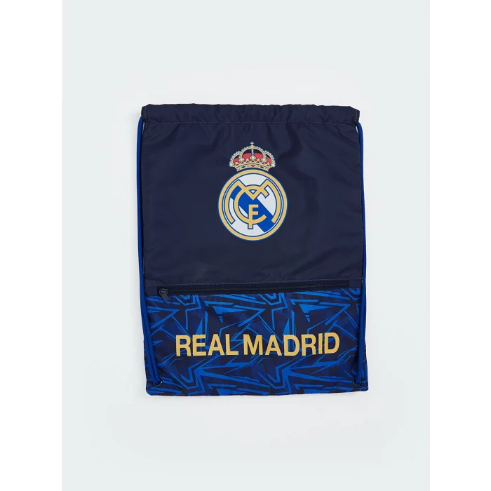 LCW ACCESSORIES Lacivert Real Madrid Baskılı Erkek Çocuk İpli Sırt Çantası