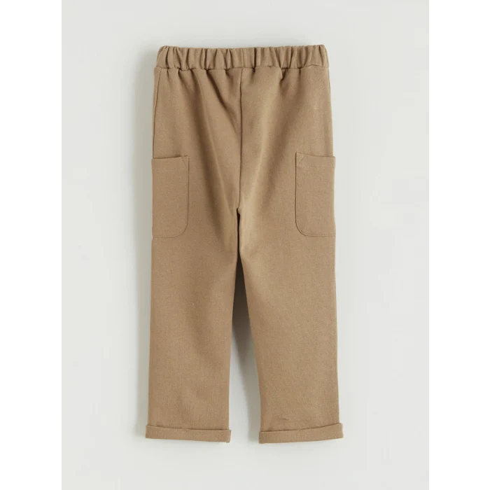 LCW baby Kahverengi Beli Lastikli Basic Erkek Bebek Jogger Eşofman Altı