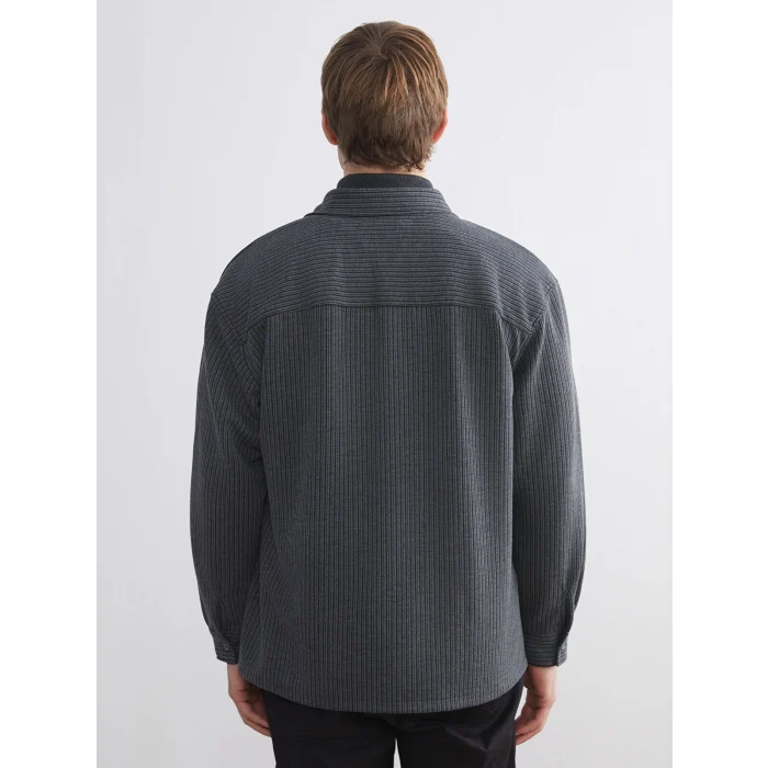 LCW Vision Gri Rahat Kalıp Uzun Kollu Erkek Gömlek