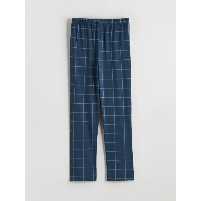 LCW Kids İndigo New York Baskılı Erkek Çocuk Pijama Takımı