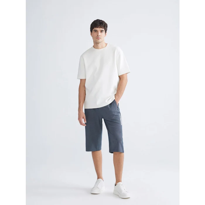 LCWAIKIKI Classic Lacivert Standart Kalıp Erkek Bermuda Şort