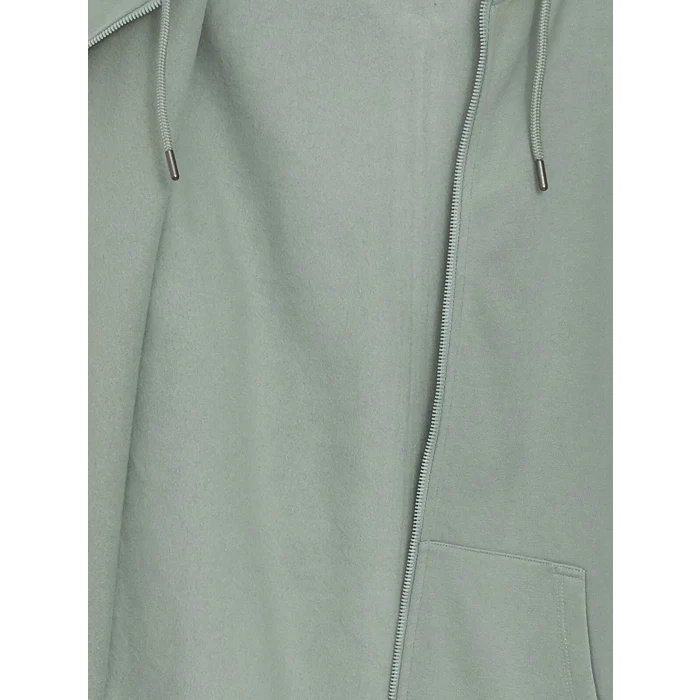 LCWAIKIKI Classic Yeşil Kapüşonlu Uzun Kollu Erkek Fermuarlı Sweatshirt