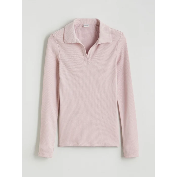 LCW Kids Pembe Polo Yaka Kız Çocuk Tişört