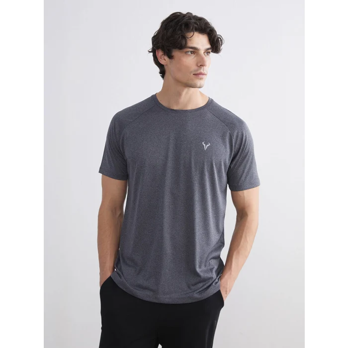 XSIDE ACTIVE Antrasit Bisiklet Yaka Erkek Tişört