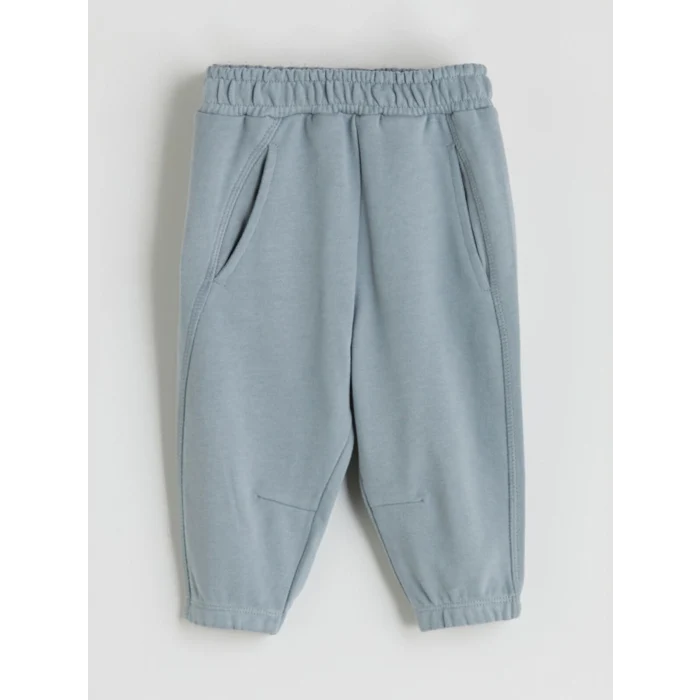 LCW baby Bej Bisiklet Yaka Çizgili Erkek Bebek Sweatshirt ve Eşofman Alt