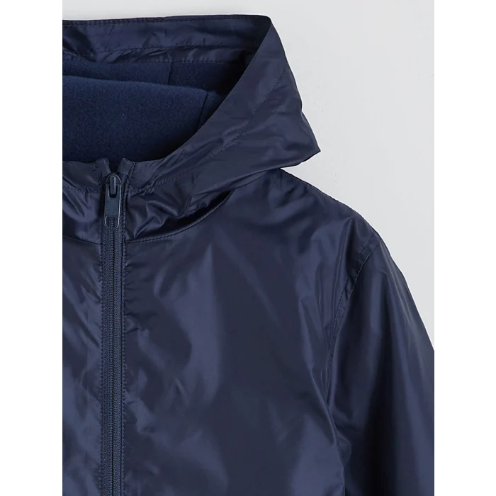 LCW Kids Lacivert Kapüşonlu Erkek Çocuk Mont