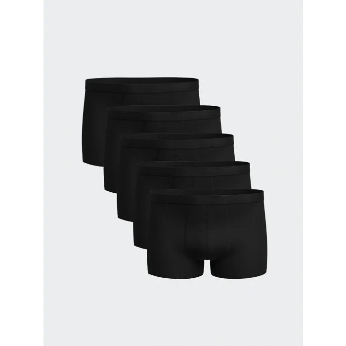 LC WAIKIKI Siyah Standart Kalıp Pamuklu Esnek Erkek Boxer 5li