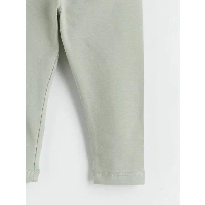 LCW baby Yeşil Bebe Yaka Nakışlı Uzun Kollu Kız Bebek Takım