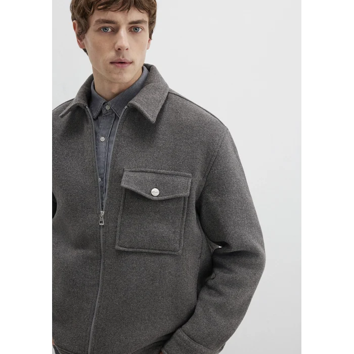 Mavi 0211804-80024 Yün Karışımlı Gri Gömlek