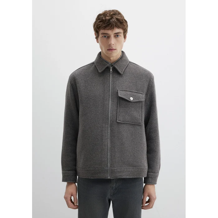 Mavi 0211804-80024 Yün Karışımlı Gri Gömlek