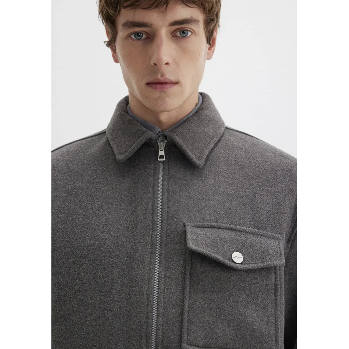 Mavi 0211804-80024 Yün Karışımlı Gri Gömlek