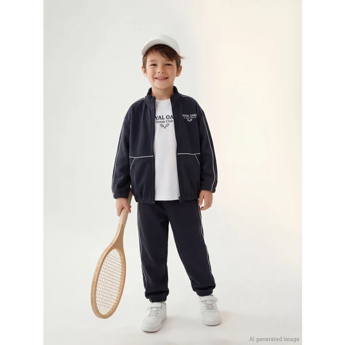 LCW Kids Antrasit Baskılı Erkek Çocuk Takım 3lü