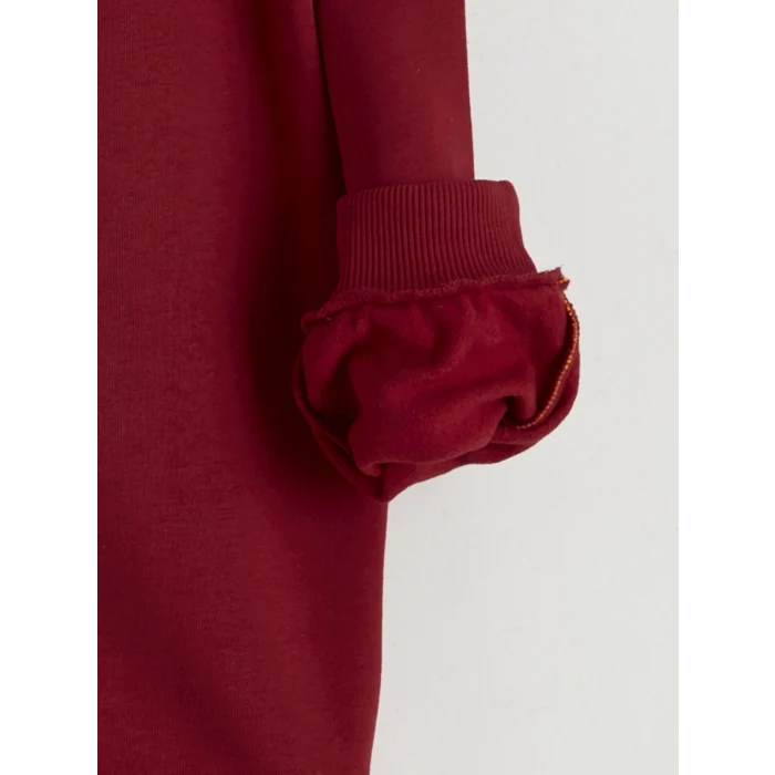 LCW Kids Kırmızı Galatasaray Baskılı Erkek Çocuk Kalın Sweatshirt