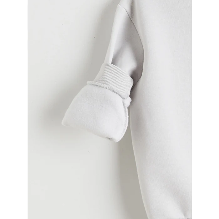 LCW Kids Gri Dinozor Baskılı Erkek Çocuk Sweatshirt ve Eşofman Altı