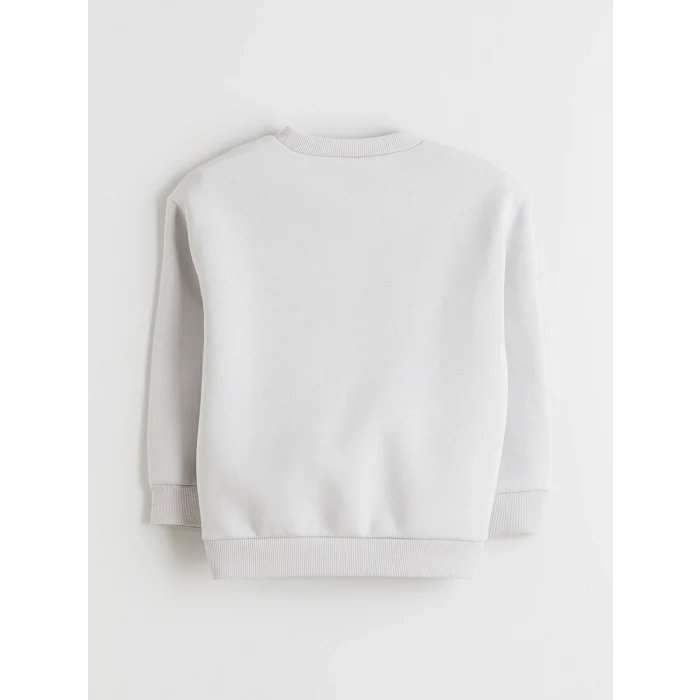 LCW Kids Gri Dinozor Baskılı Erkek Çocuk Sweatshirt ve Eşofman Altı