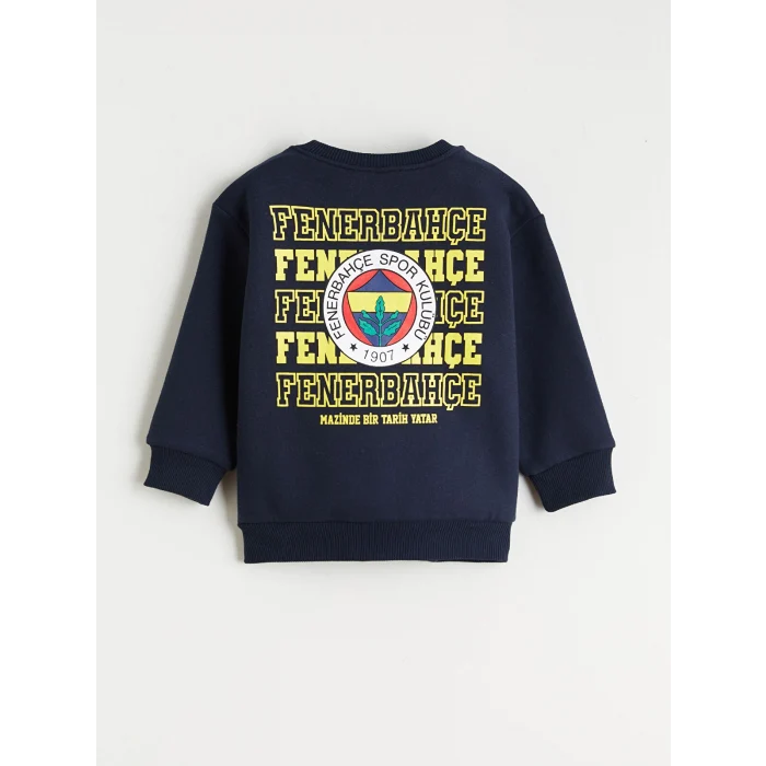 LCW Kids Lacivert Fenerbahçe Baskılı Erkek Çocuk Kalın Sweatshirt ve Eşofman Altı