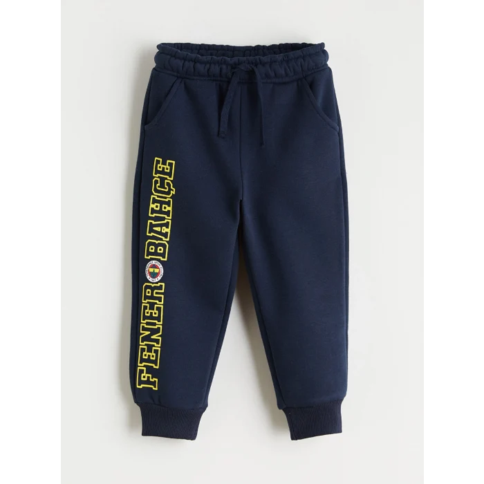 LCW Kids Lacivert Fenerbahçe Baskılı Erkek Çocuk Kalın Sweatshirt ve Eşofman Altı