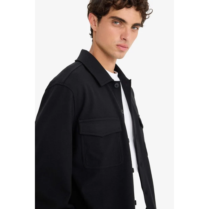Defacto E9251AXBK81 Siyah Regular Fit Düğmeli Gömlek Ceket