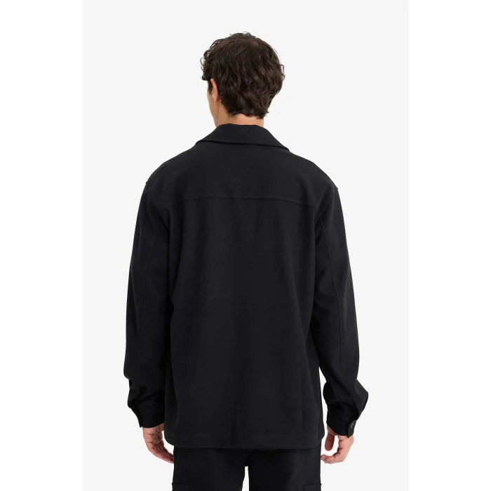 Defacto E9251AXBK81 Siyah Regular Fit Düğmeli Gömlek Ceket