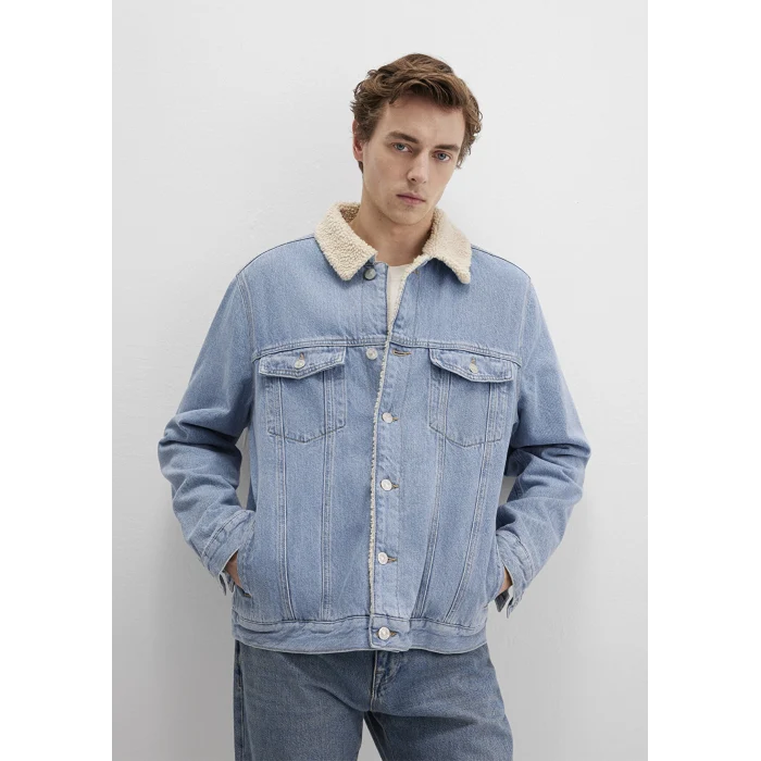 Mavi 0111214-88554 Zander Classic Denim Suni Kürklü Açık Mavi Jean Ceket