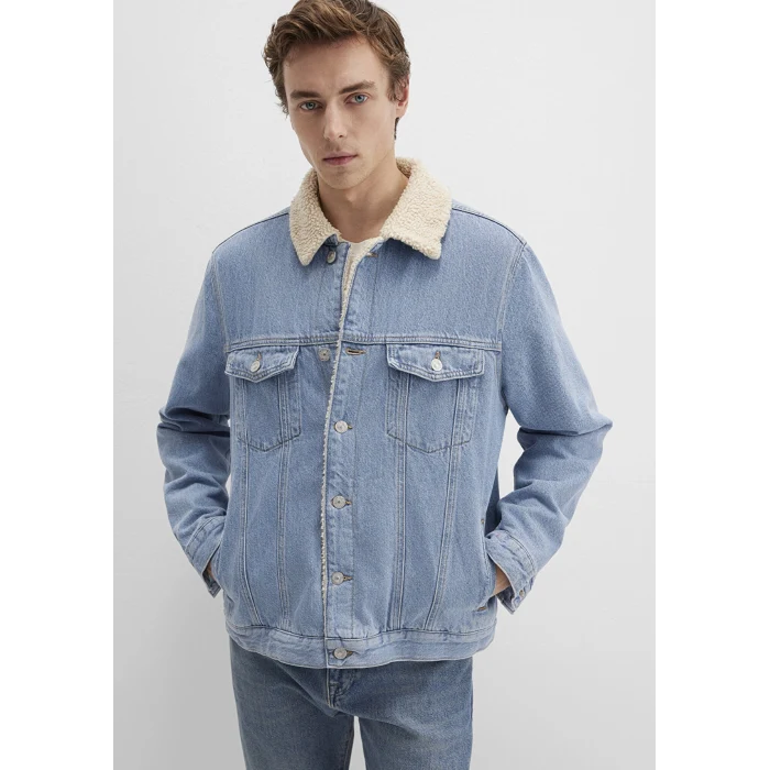 Mavi 0111214-88554 Zander Classic Denim Suni Kürklü Açık Mavi Jean Ceket