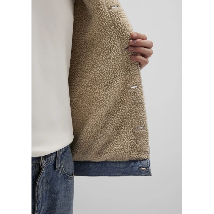 Mavi 0111214-88554 Zander Classic Denim Suni Kürklü Açık Mavi Jean Ceket