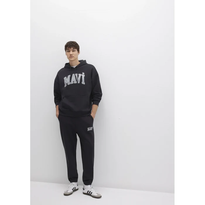 Mavi 0010207-900 Mavi Logo Baskılı Siyah Eşofman Altı