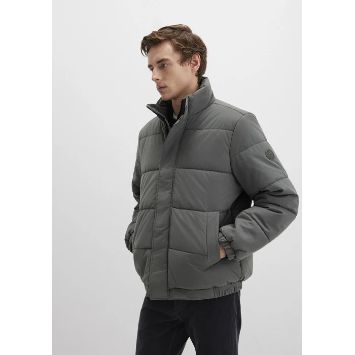 Mavi 0110470-71598 Dik Yaka Haki Şişme Mont