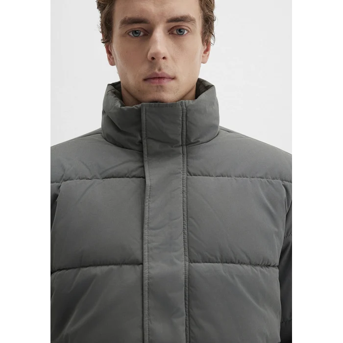 Mavi 0110470-71598 Dik Yaka Haki Şişme Mont