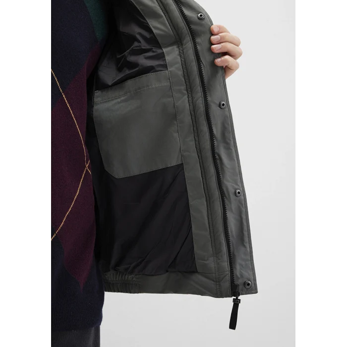 Mavi 0110470-71598 Dik Yaka Haki Şişme Mont