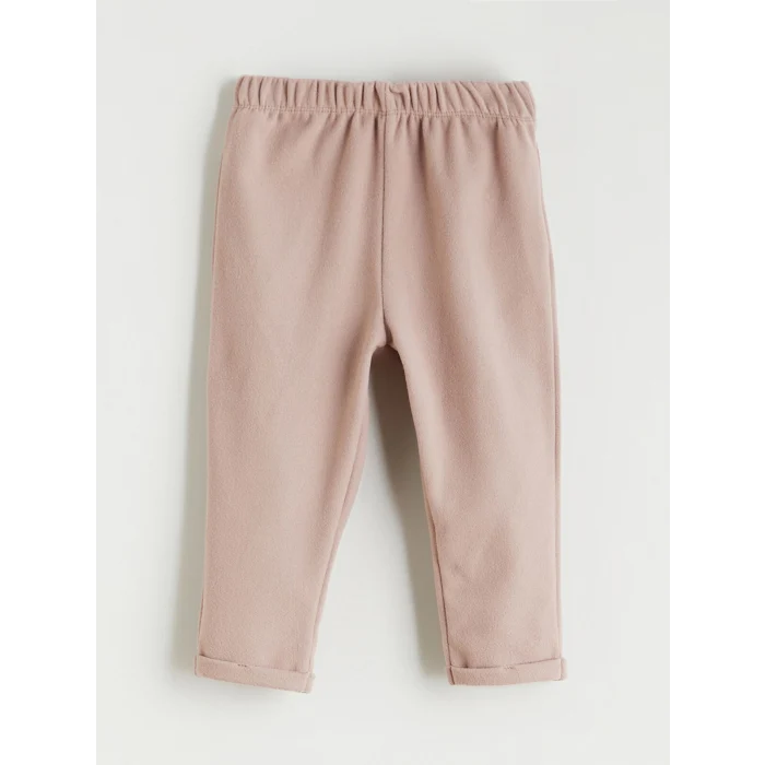 LCW baby Kahverengi Çiçek Baskılı Fırfırlı Kız Bebek Sweatshirt ve Eşofman Altı