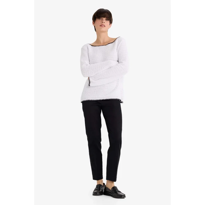 Defacto J8743AZBK27 Siyah Sigaret Normal Bel Düz Paça Saten Pantolon